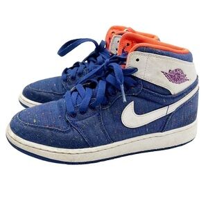 Nike Air Jordan 1 Retro High Shoes Deep Royal 332148-411 Size 5Y / 6.5 Women